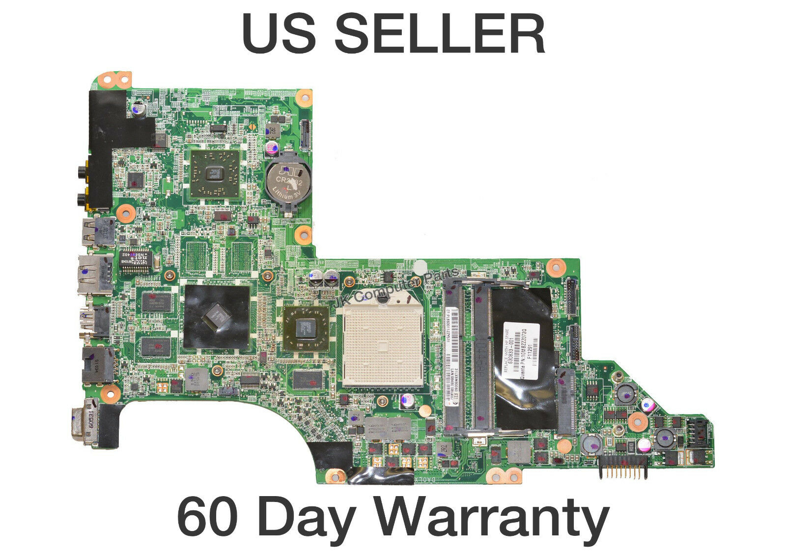 HP DV7-4000 AMD Laptop Motherboard s1 31LX8MB00S0 DA0LX8MB6E1 Brand: HP Compatible CPU Brand: AMD MPN: 630 - Click Image to Close